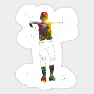 Baseball Player Girl Sticker